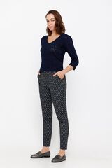 Cortefiel Pantal&oacute;n punto jacquard Estampado gris
