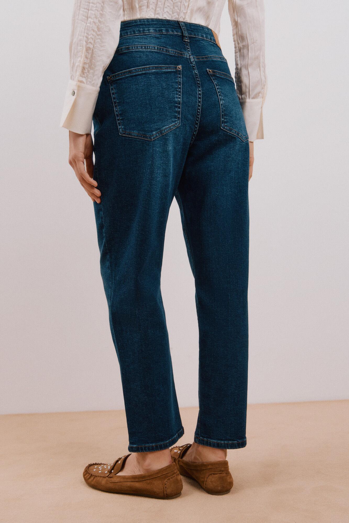 Cortefiel Jeans Mom Azul