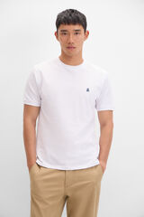 Cortefiel Camiseta b&aacute;sica piqu&eacute; Blanco