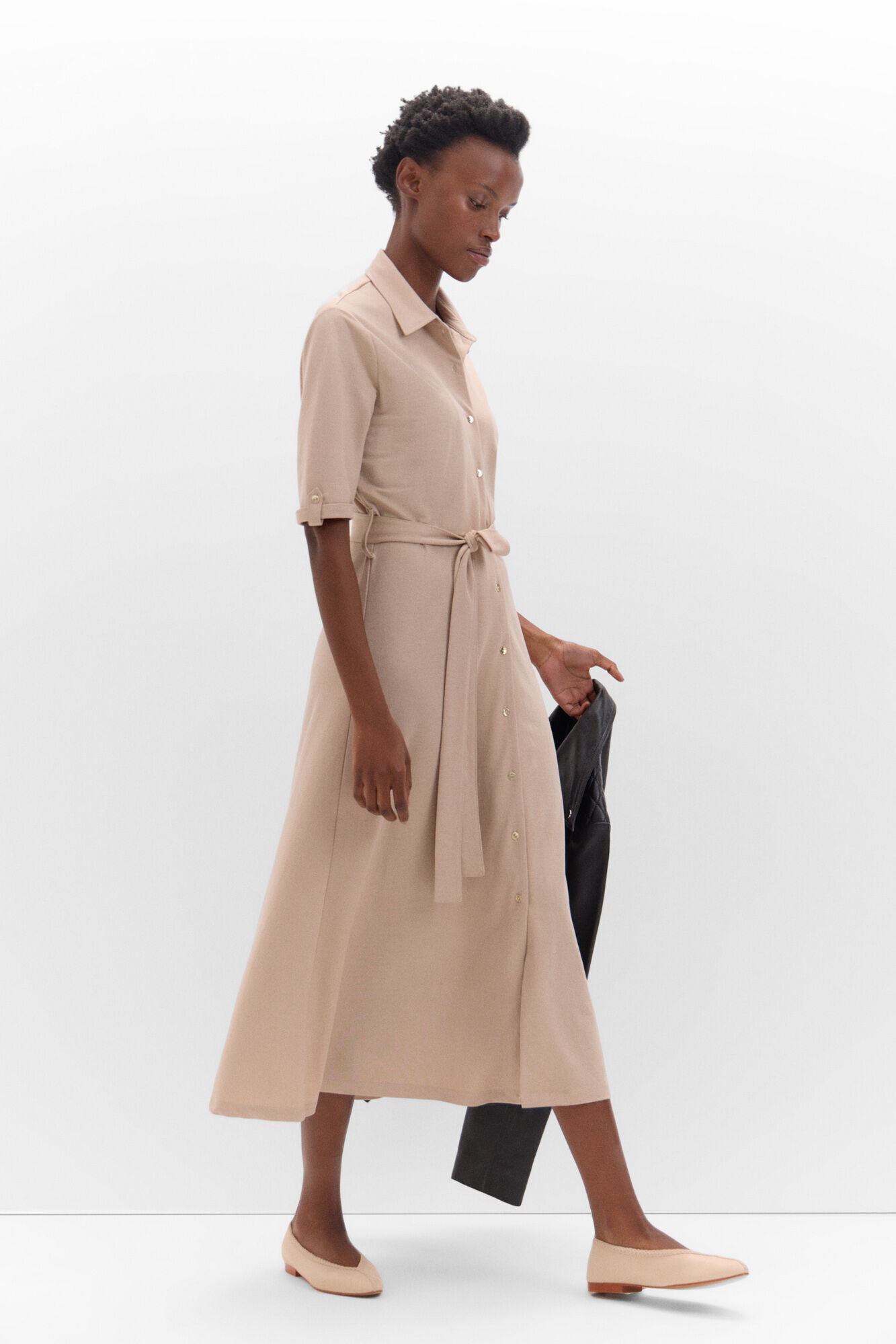 Cortefiel Vestido polo en punto piqu&eacute;