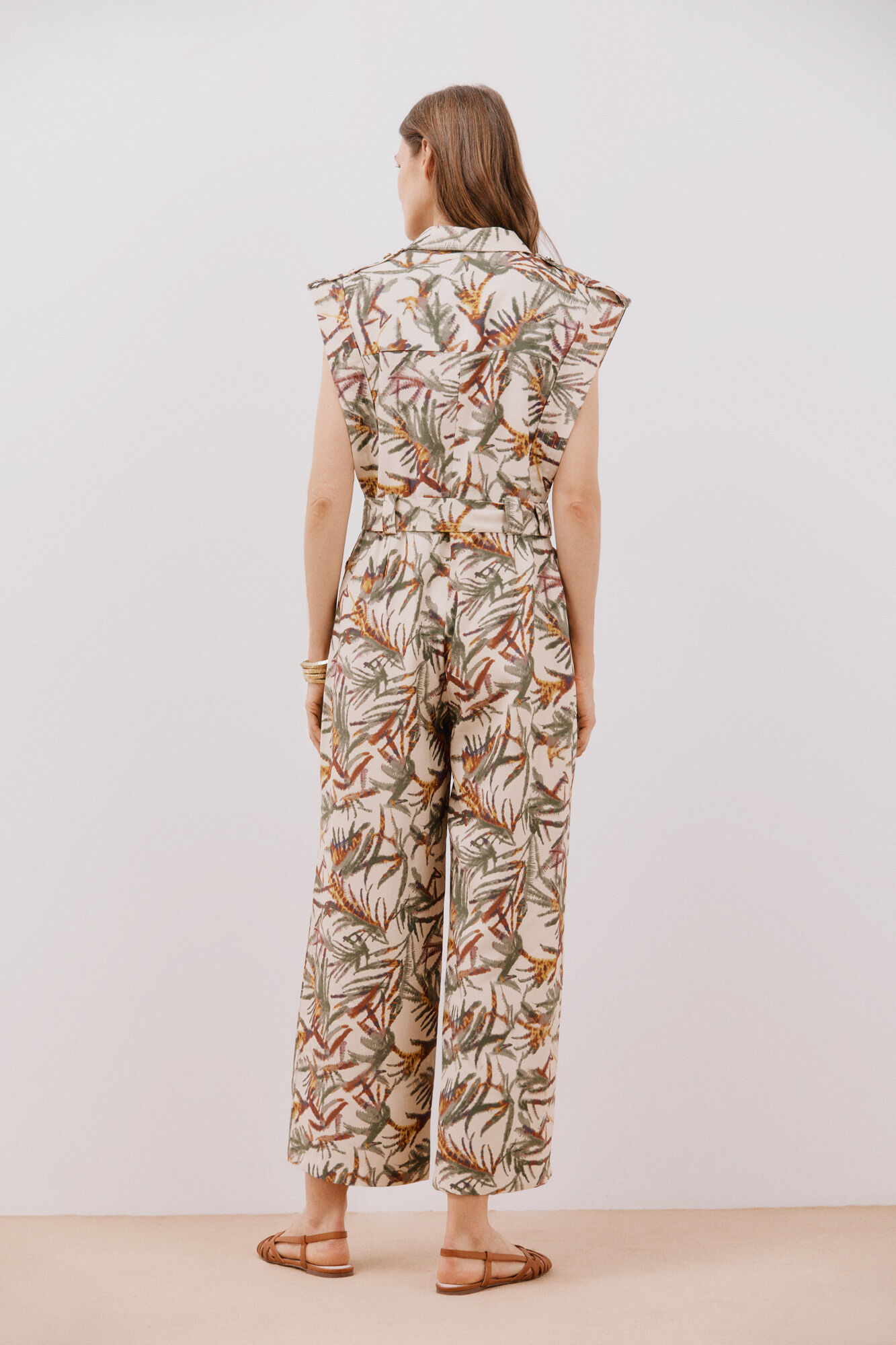 Cortefiel Jumpsuit estampado Estampado blanco