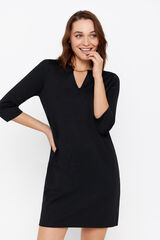 Cortefiel Vestido detalle cadena Negro