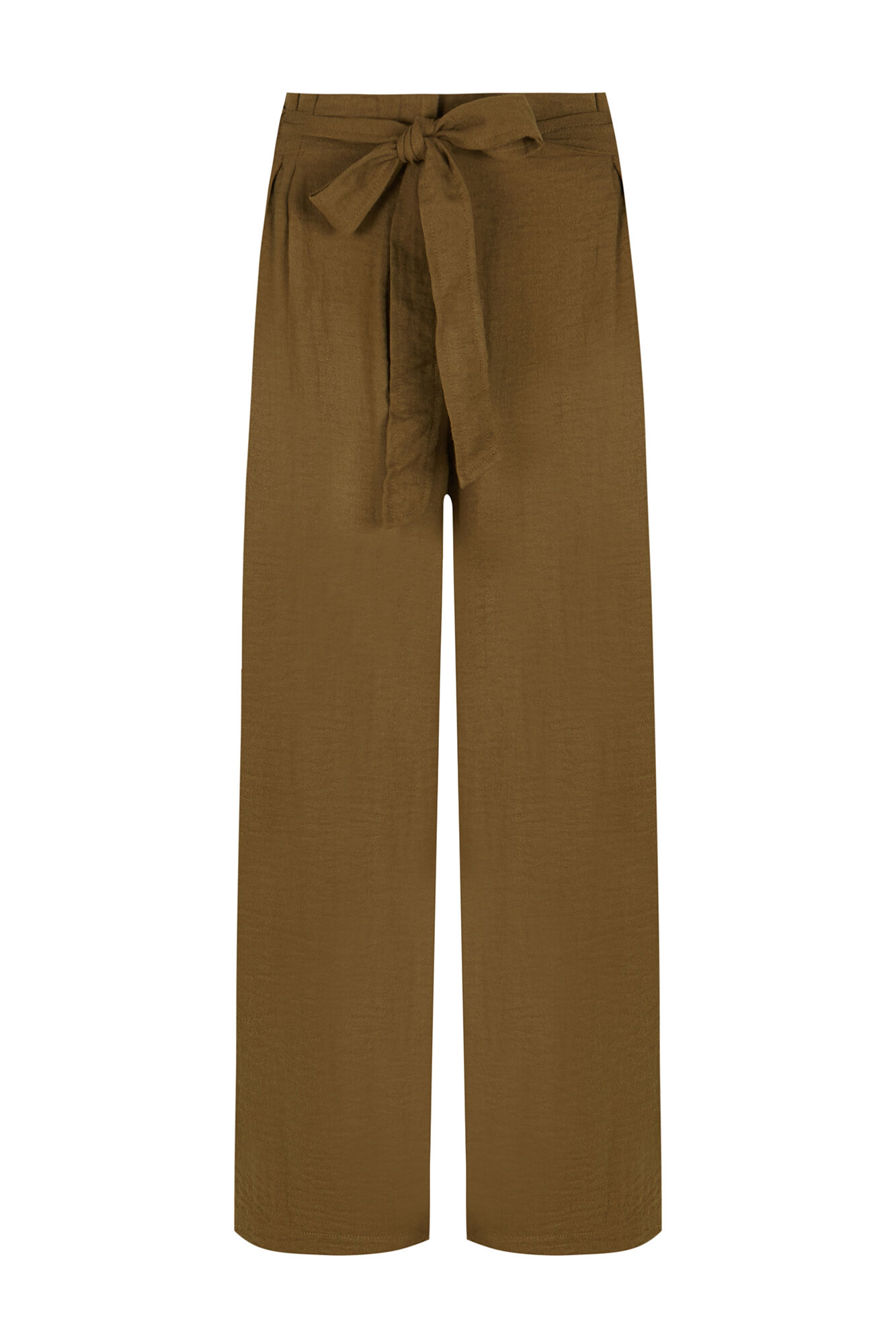 Cortefiel Pantal&oacute;n flu&iacute;do pinzas Kaki