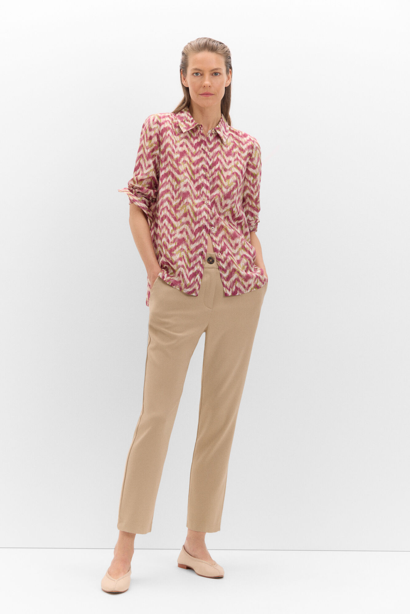Cortefiel Camisa algod&oacute;n estampada Multicolor