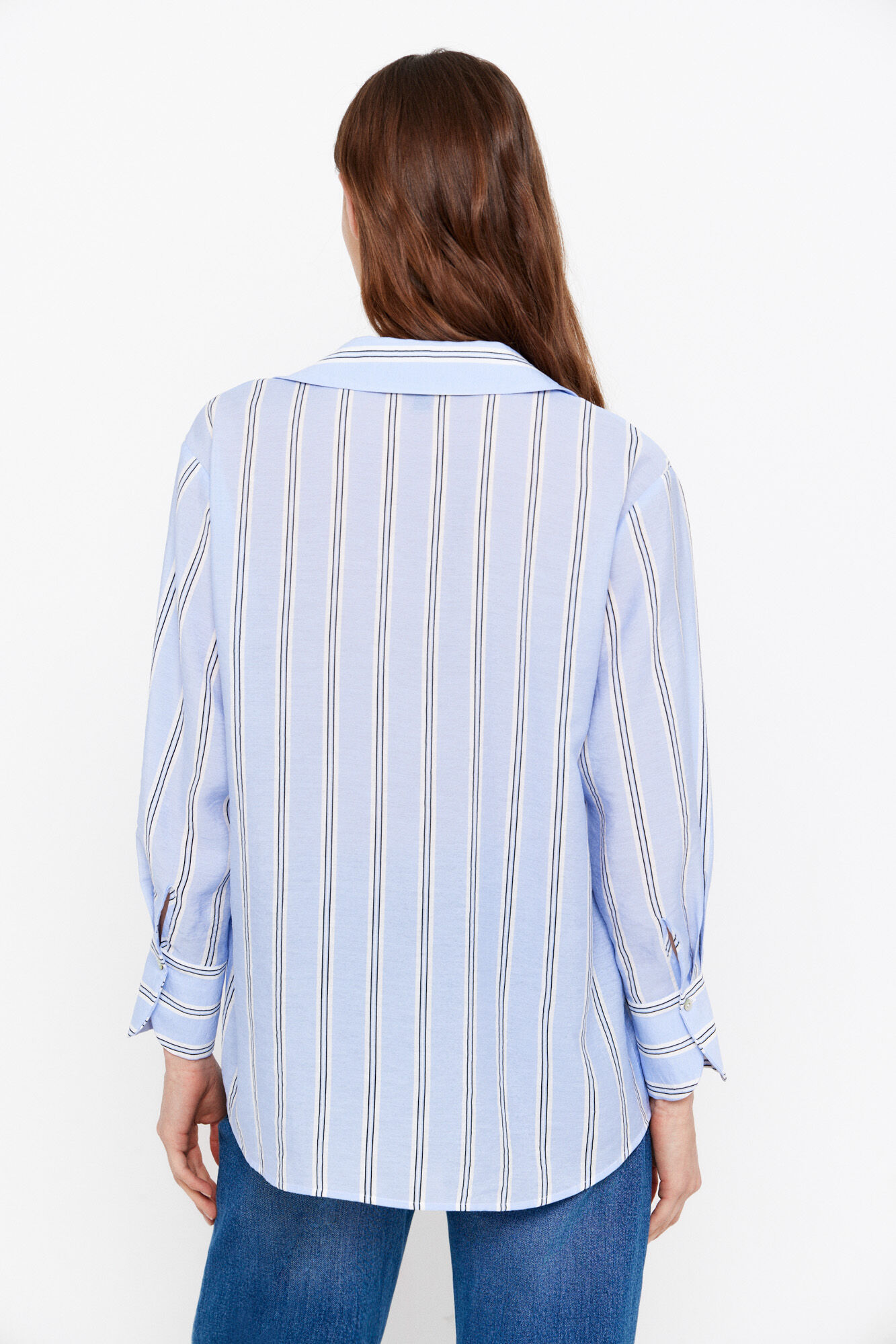 Cortefiel Camisa de rayas azules Estampado azul