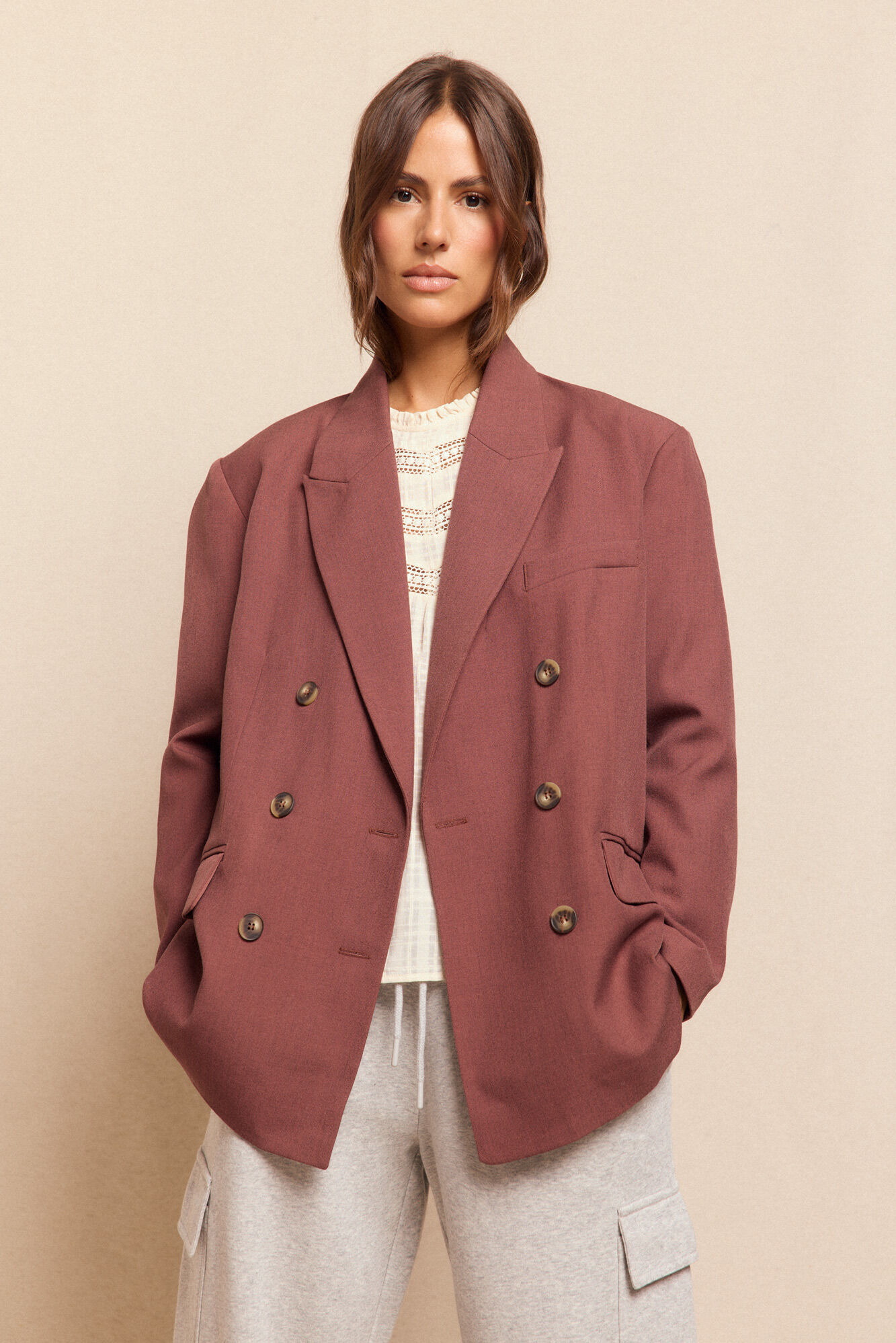 Slowlove Blazer de corte oversize