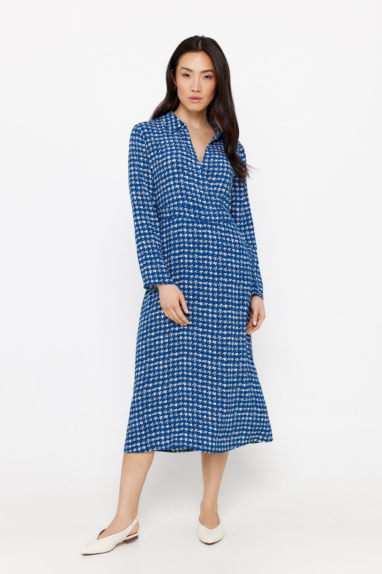 Cortefiel Vestido midi estampado