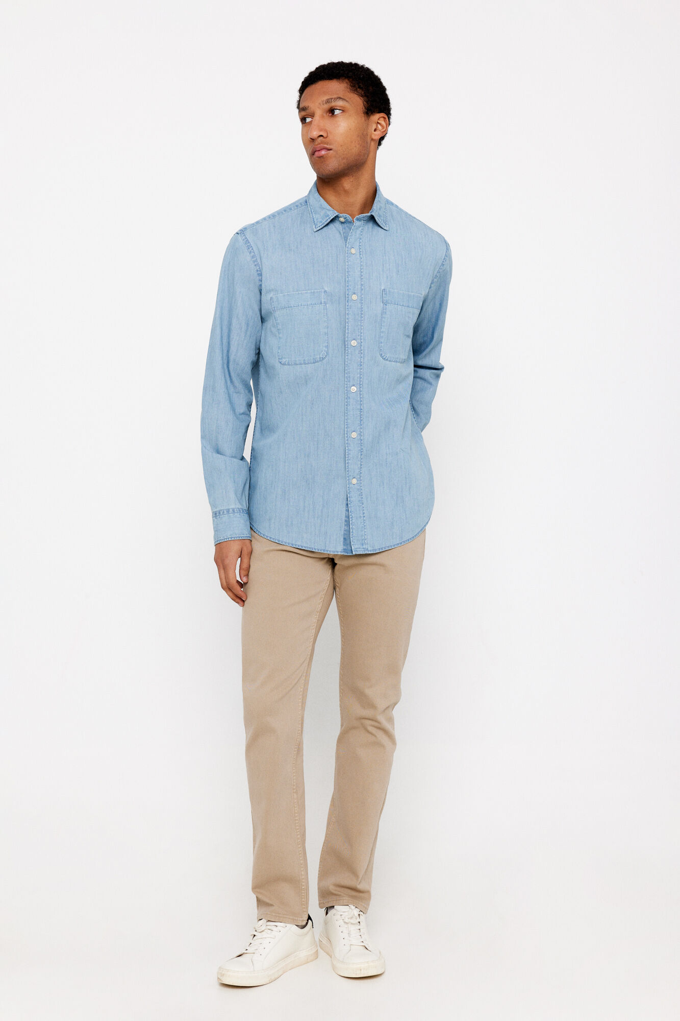 Cortefiel Camisa denim utility