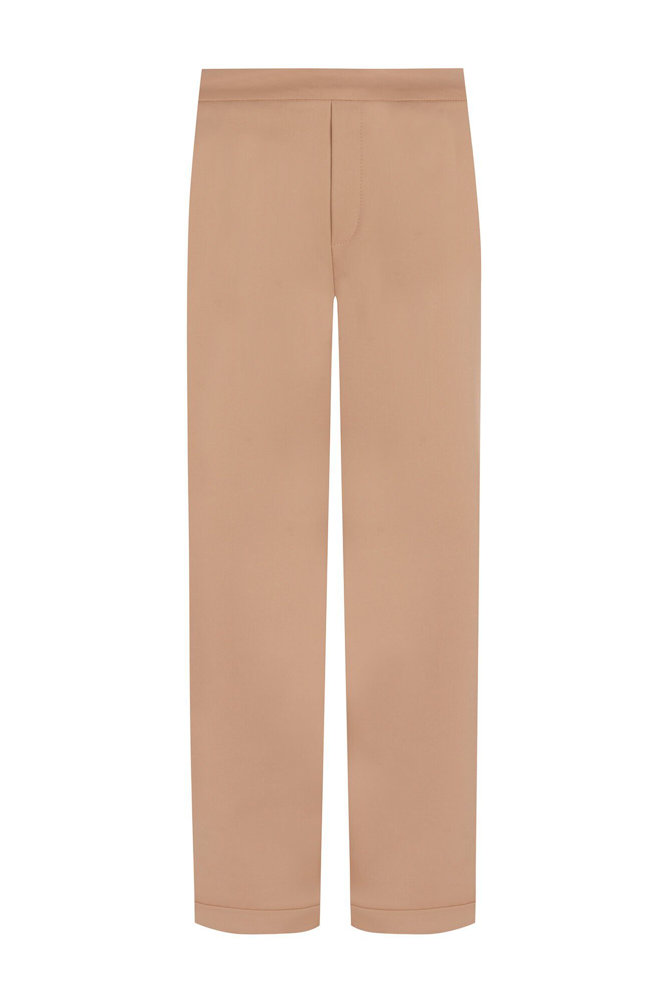 Cortefiel Pantal&oacute;n recto con goma en la espalda Beige