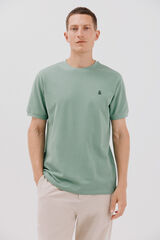 Cortefiel Playera b&aacute;sica piqu&eacute; Verde