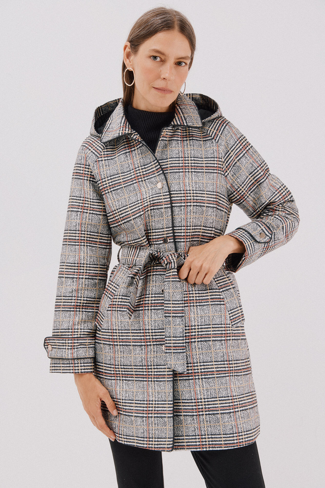 Cortefiel Gabardina con tejido satinado