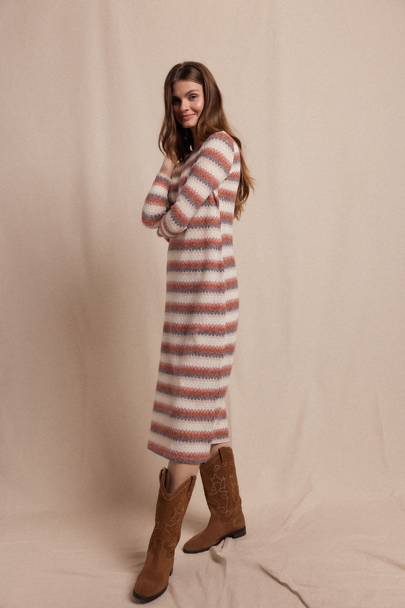 Slowlove Vestido de estructura multicolor Multicolor