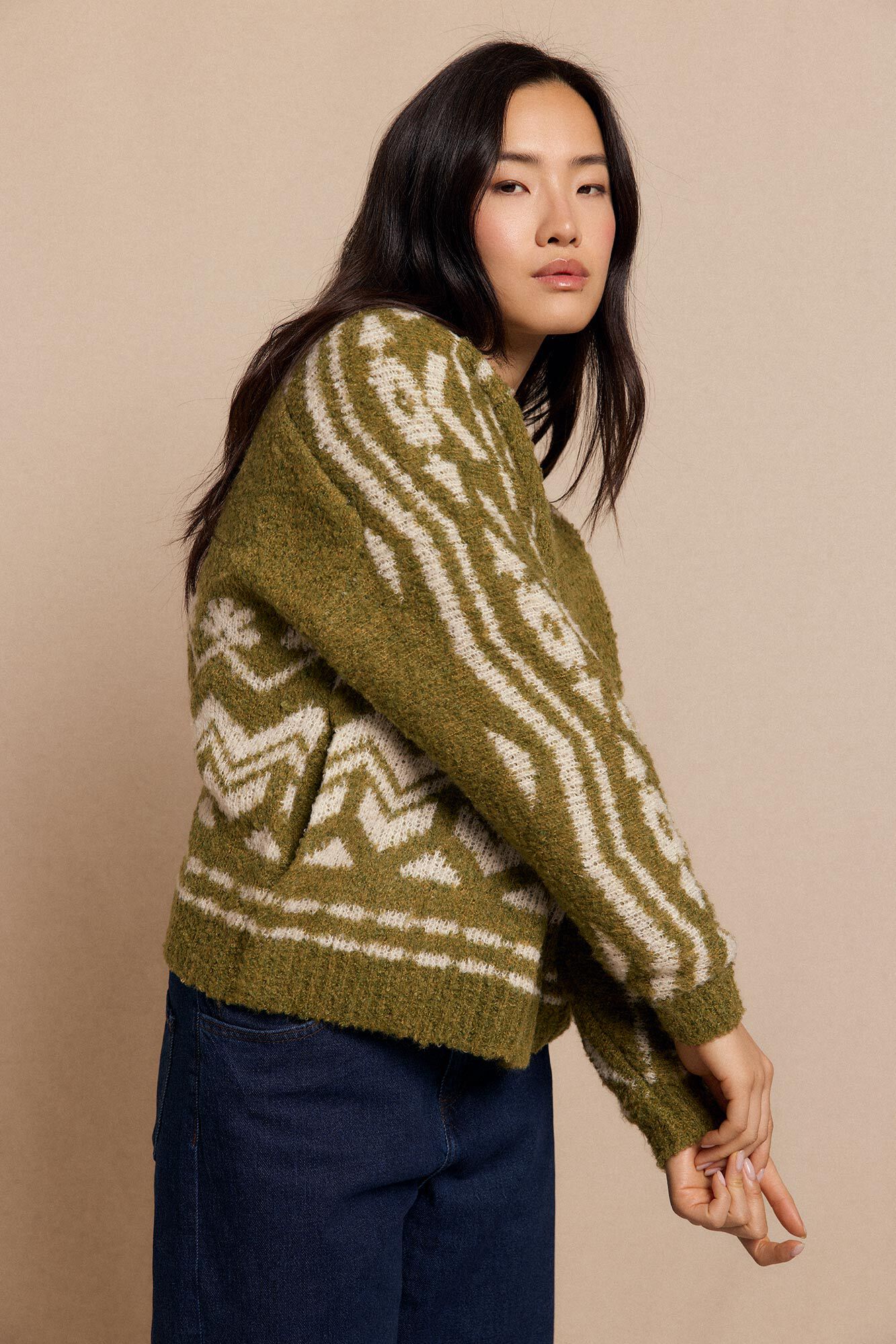Slowlove Bomber punto jacquard