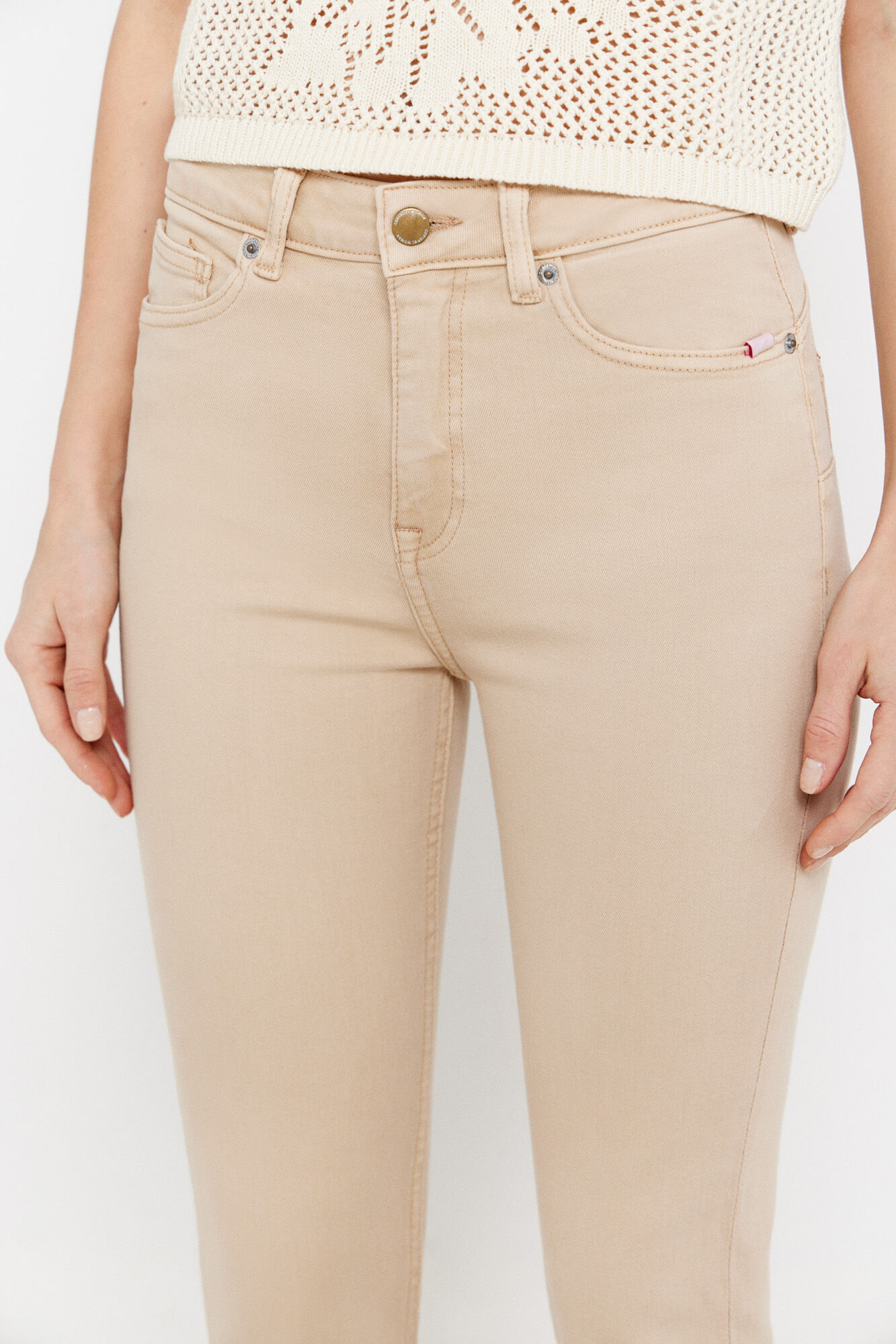 Cortefiel Pantal&oacute;n Vaquero Push Up Beige
