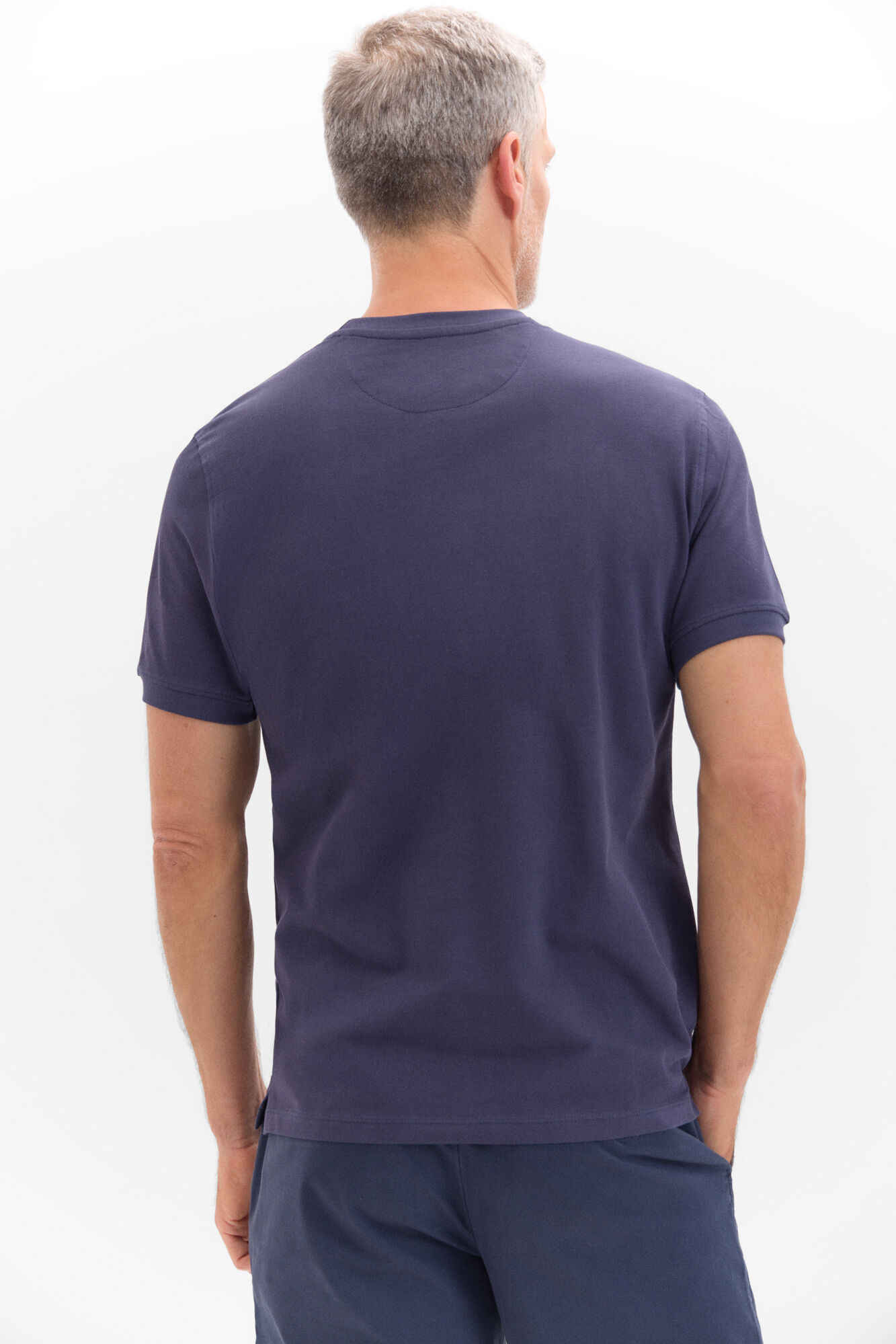 Cortefiel Camiseta b&aacute;sica piqu&eacute; Azul marino