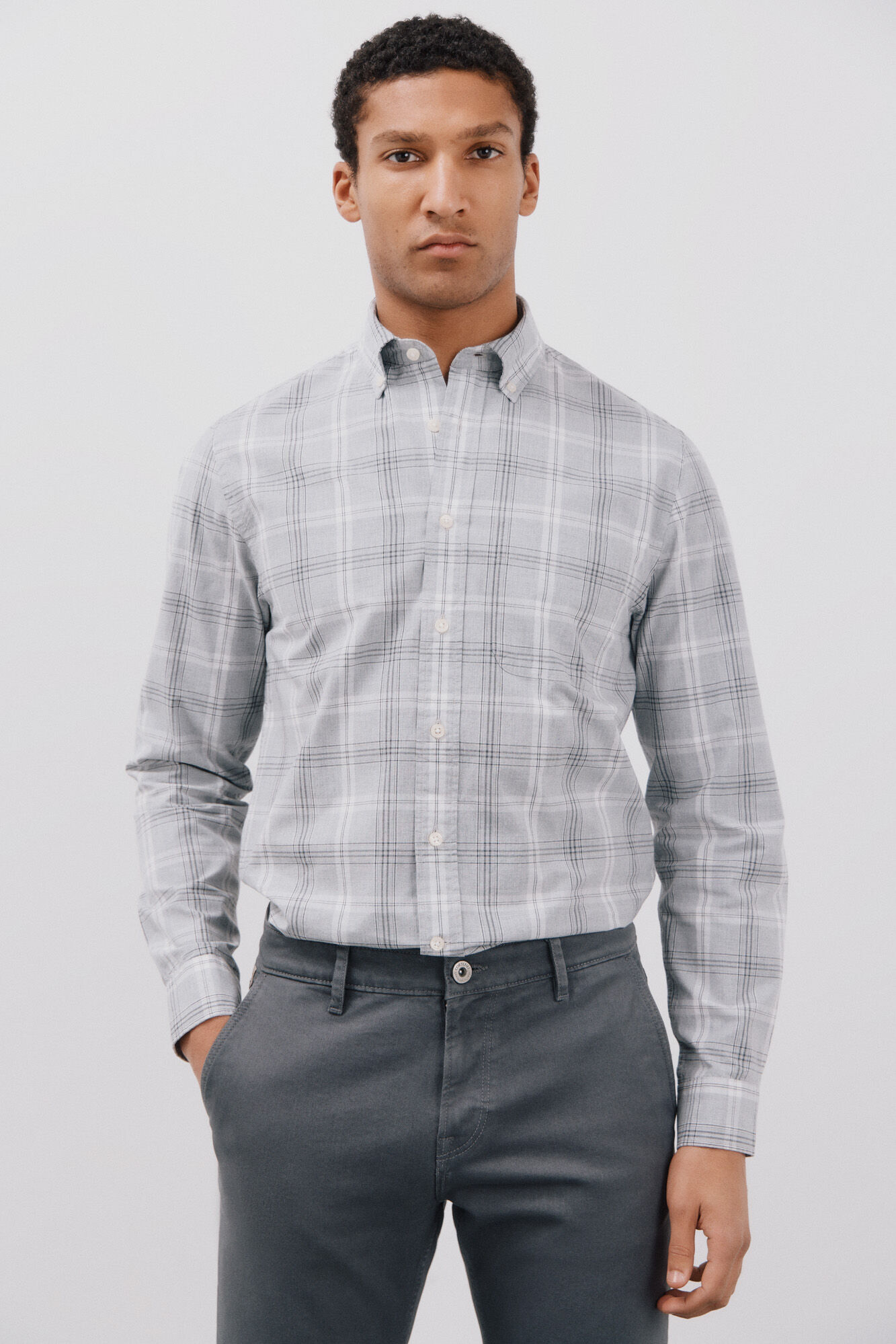 Cortefiel Camisa popel&iacute;n cuadros