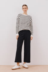 Cortefiel Pantal&oacute;n palazzo de punto Negro
