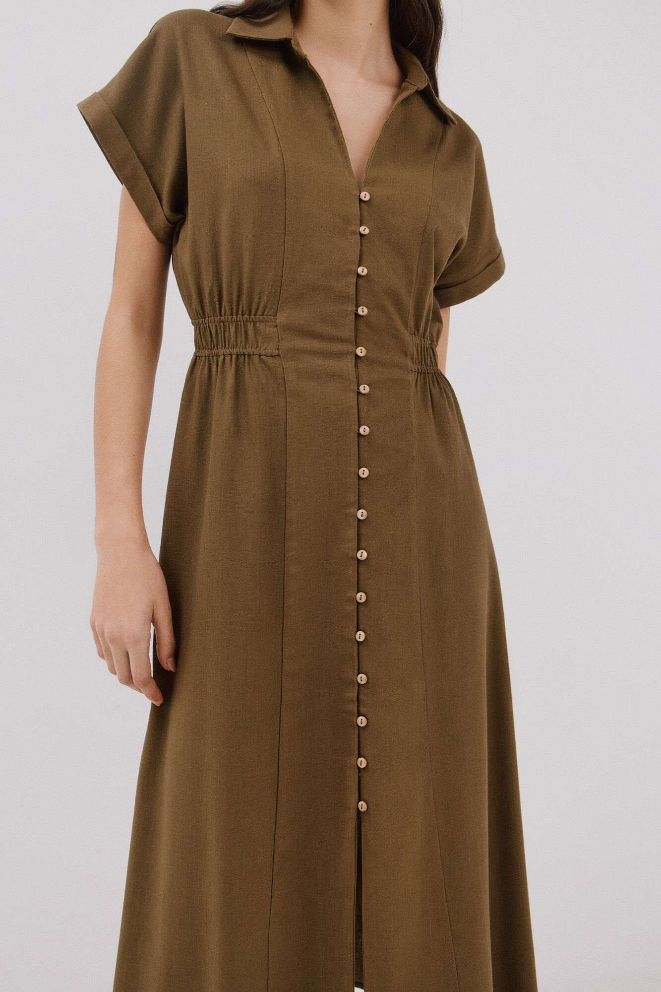 Cortefiel Vestido camisero midi