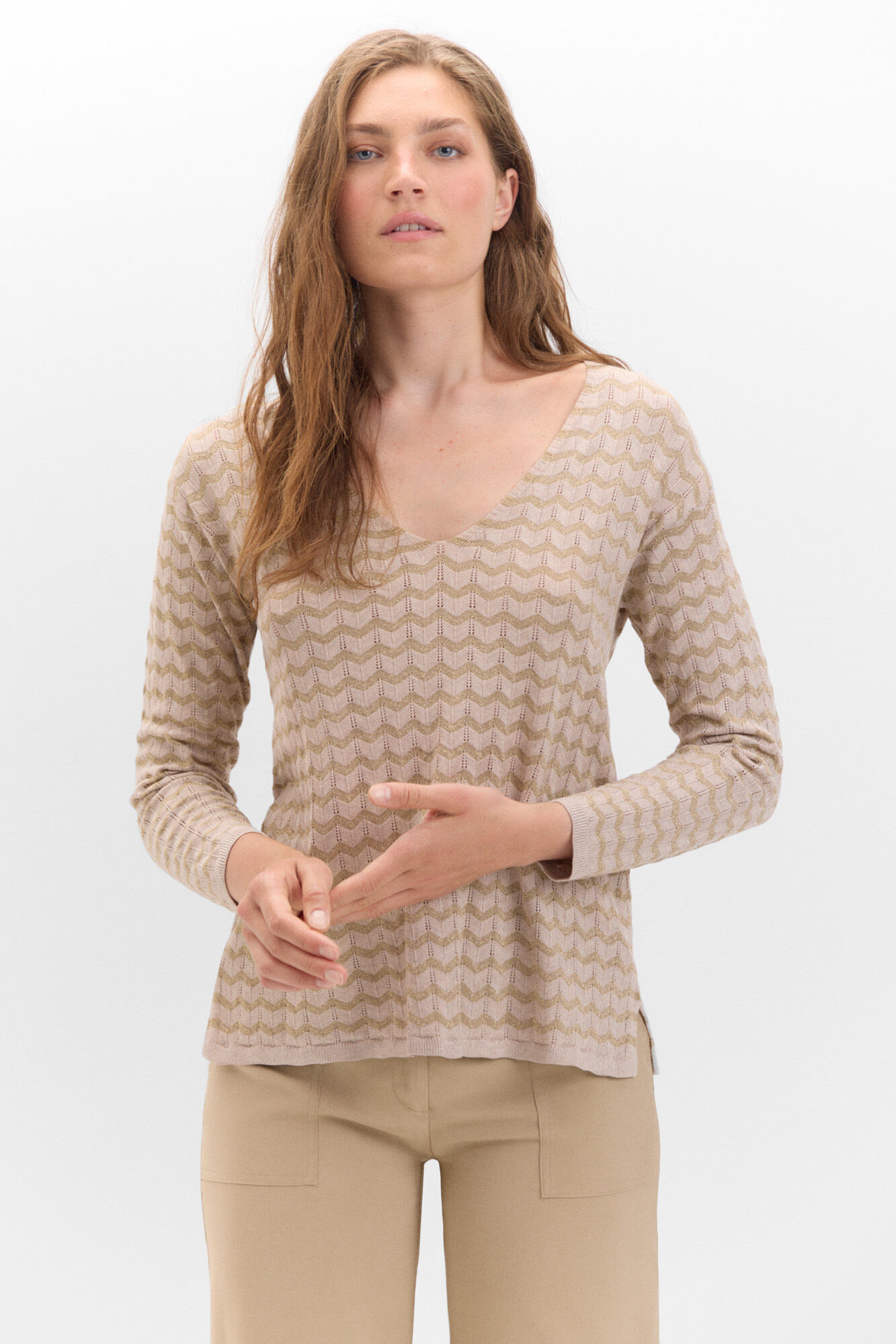 Cortefiel Jersey jacquard lurex
