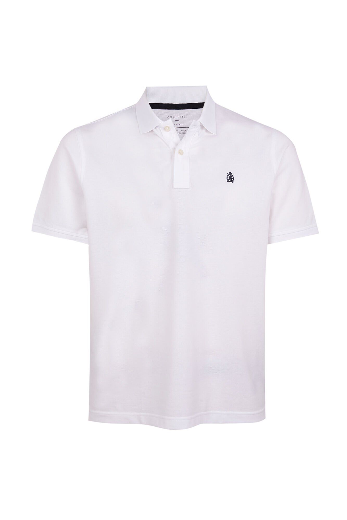 Cortefiel Polo b&aacute;sico piqu&eacute; Blanco