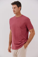 Cortefiel Playera b&aacute;sica piqu&eacute; Rojo
