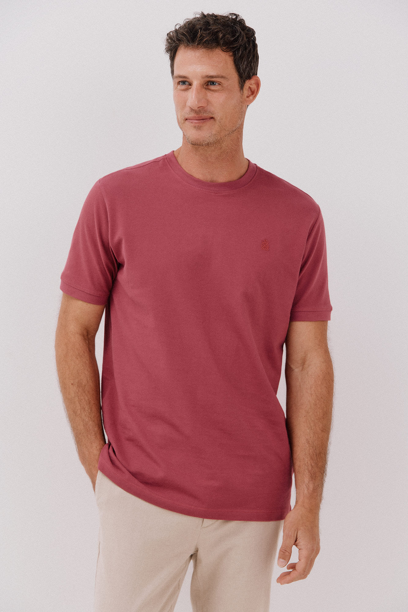 Cortefiel Playera b&aacute;sica piqu&eacute;