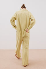 Cortefiel Pantal&oacute;n lino Amarillo