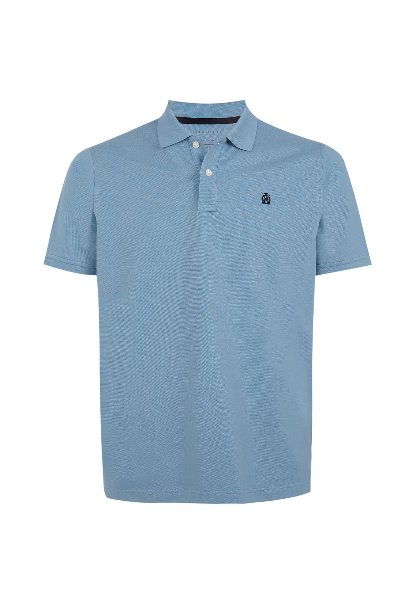 Cortefiel Polo b&aacute;sico piqu&eacute; Azul