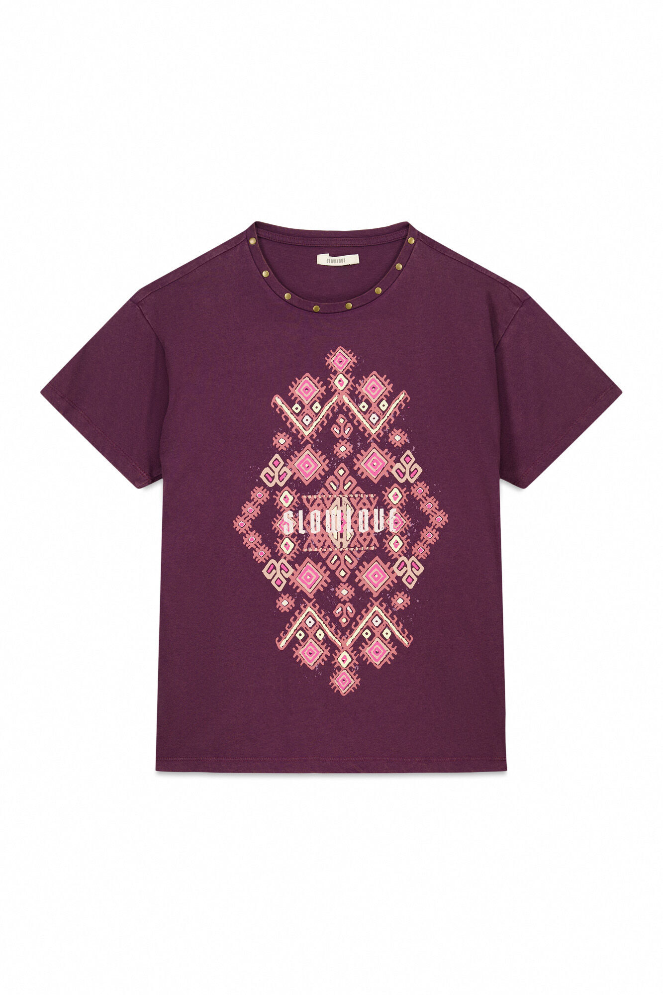 Slowlove Camiseta estampada Granate