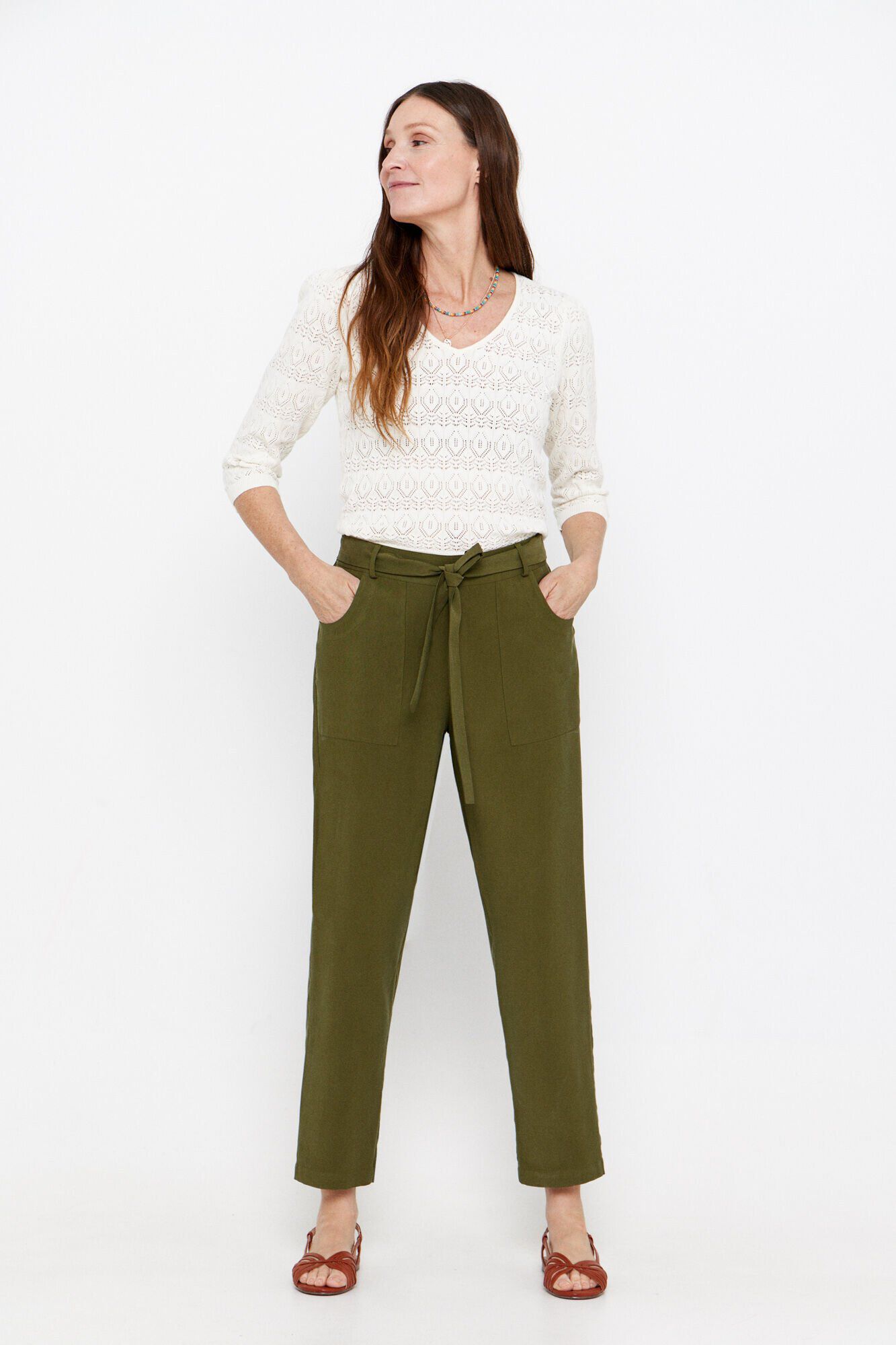 Cortefiel Pantal&oacute;n bolsillos Kaki
