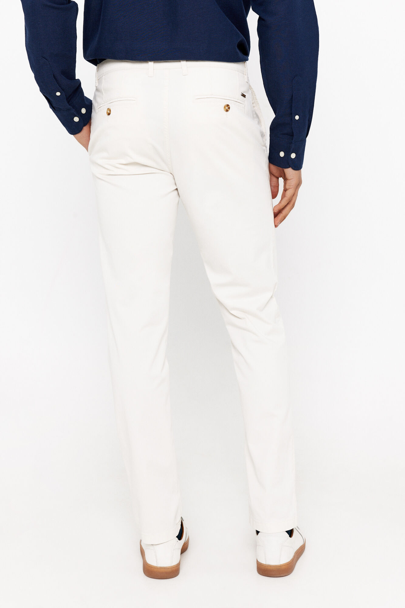 Cortefiel Pantal&oacute;n chino slim fit Marfil