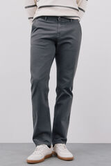 Cortefiel Pantal&oacute;n 5 bolsillos color regular fit Gris