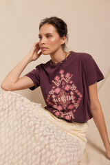 Slowlove Camiseta estampada Granate