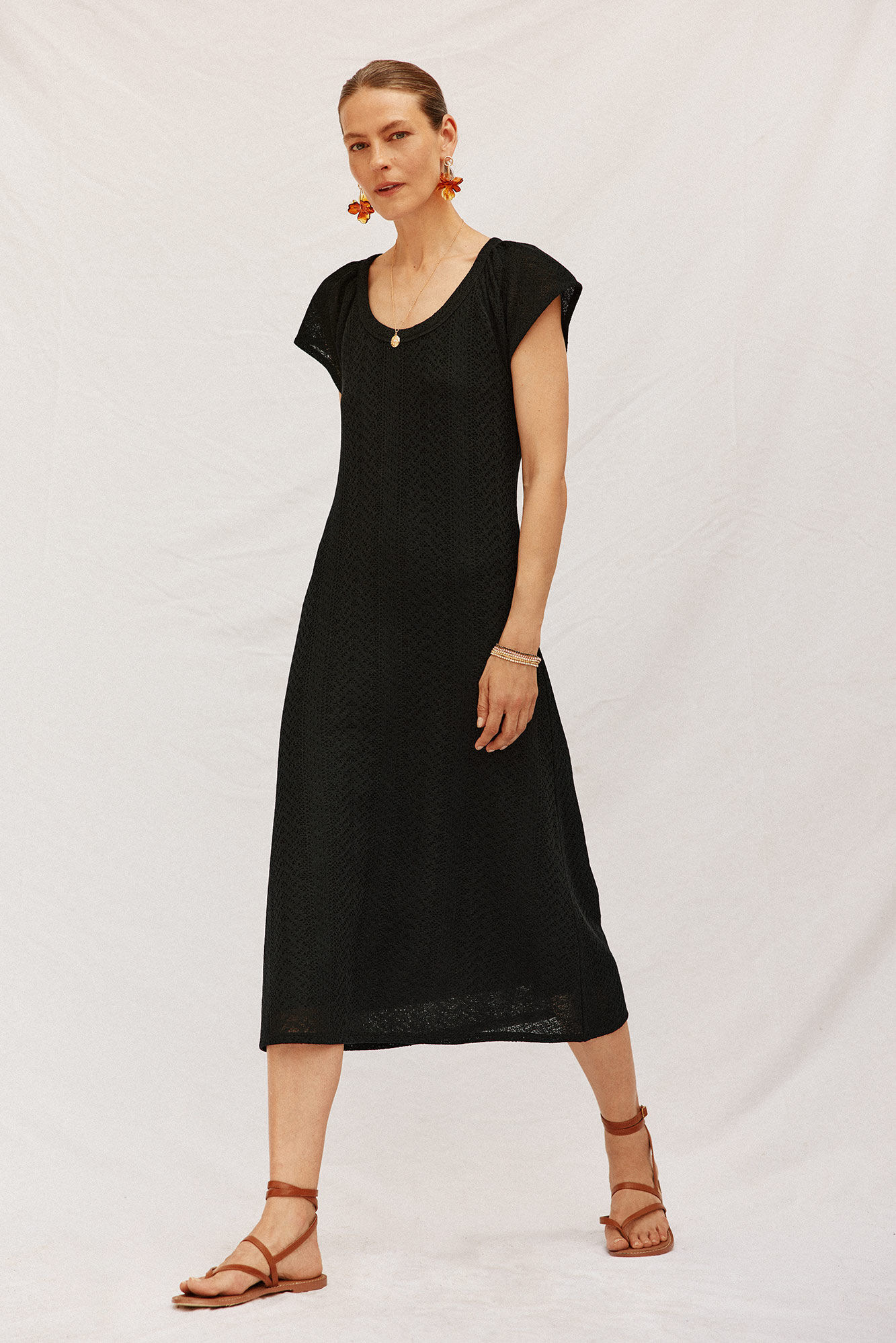 Cortefiel Vestido estructurado Negro