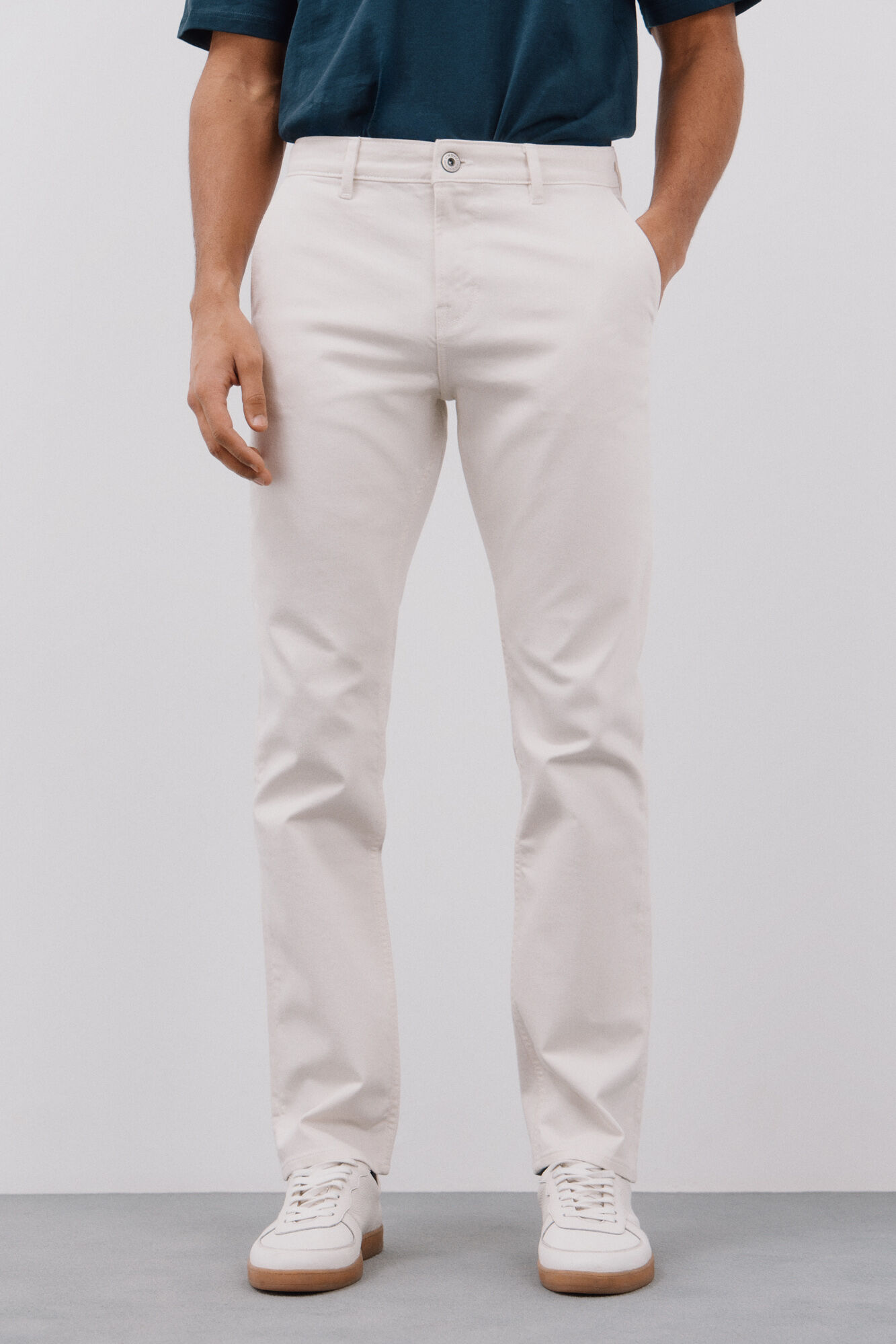 Cortefiel Pantal&oacute;n 5 bolsillos color regular fit