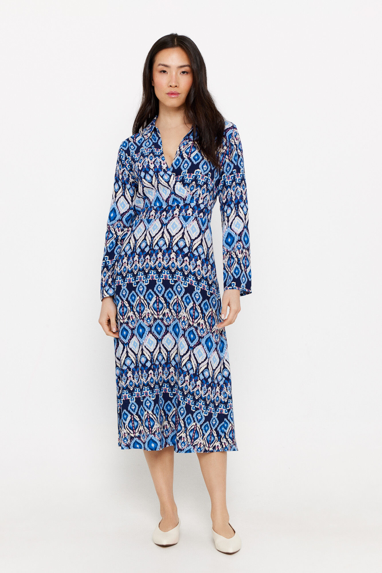 Cortefiel Vestido midi estampado