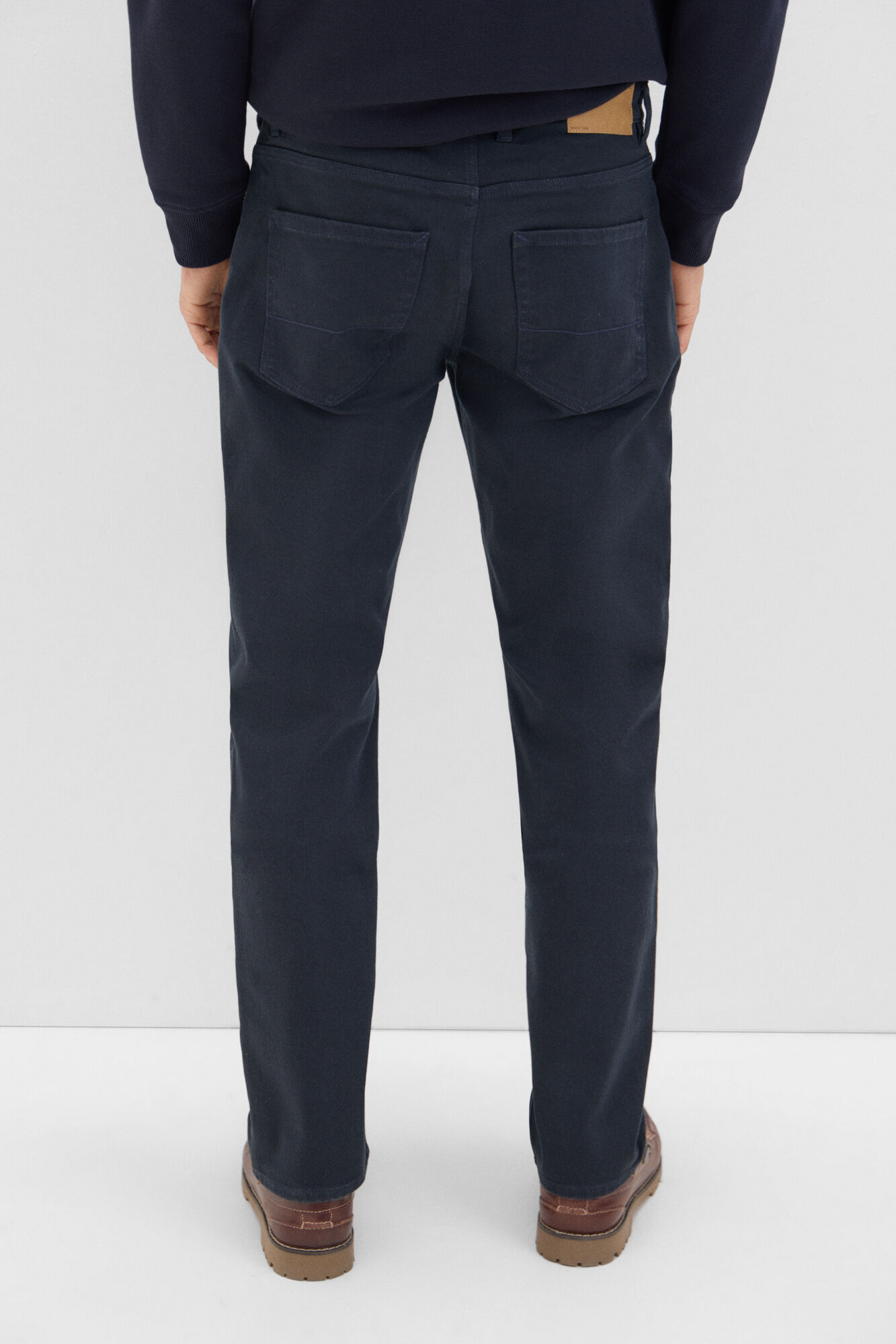 Cortefiel Pantal&oacute;n 5 bolsillos color regular fit Azul marino