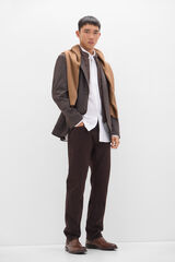 Cortefiel Pantal&oacute;n 5 bolsillos color regular fit Estampado marr&oacute;n