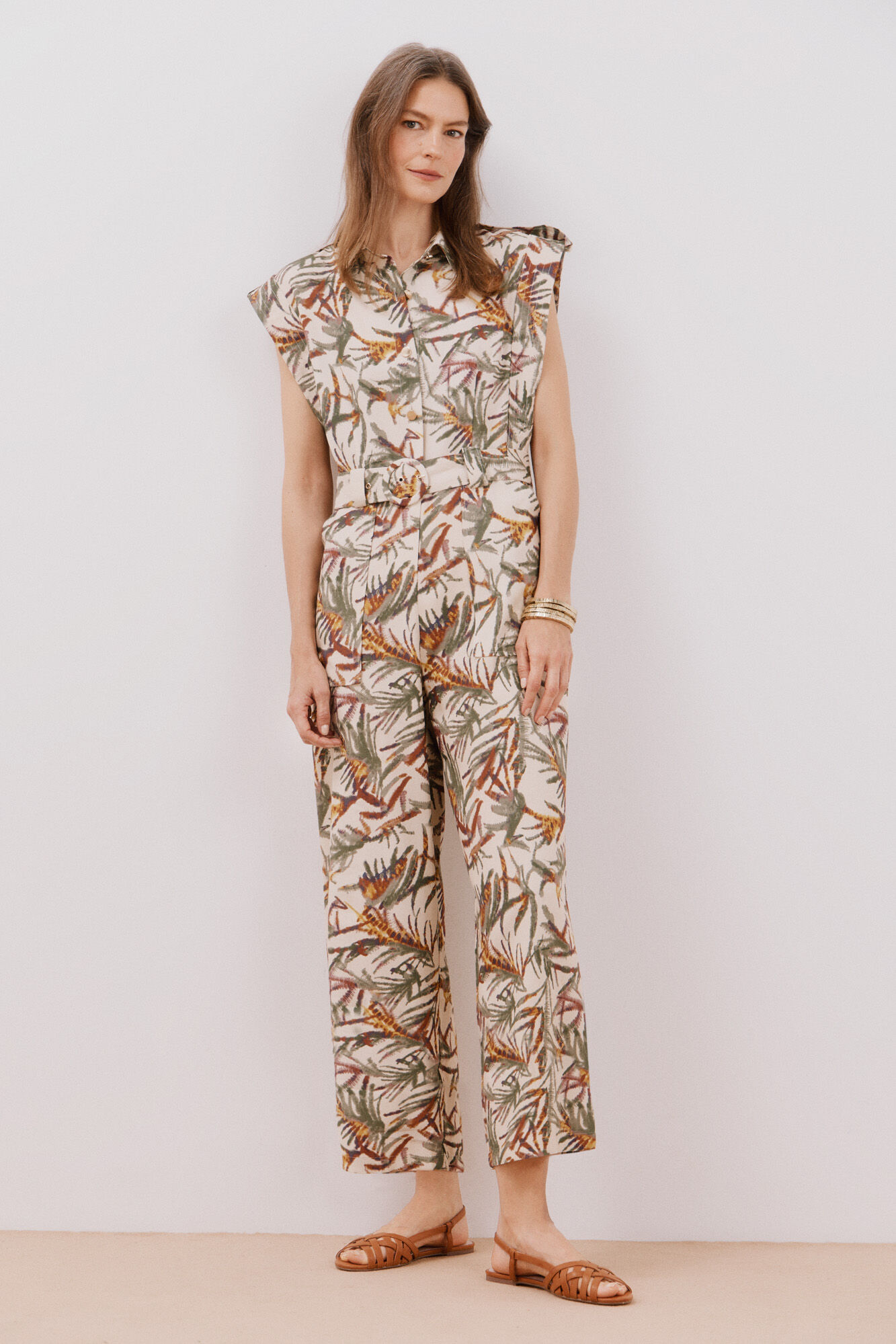 Cortefiel Jumpsuit estampado Estampado blanco
