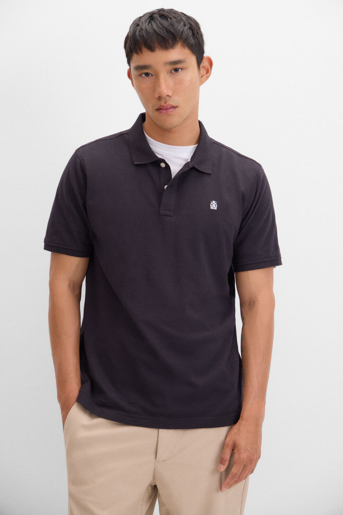 Cortefiel Polo b&aacute;sico Negro