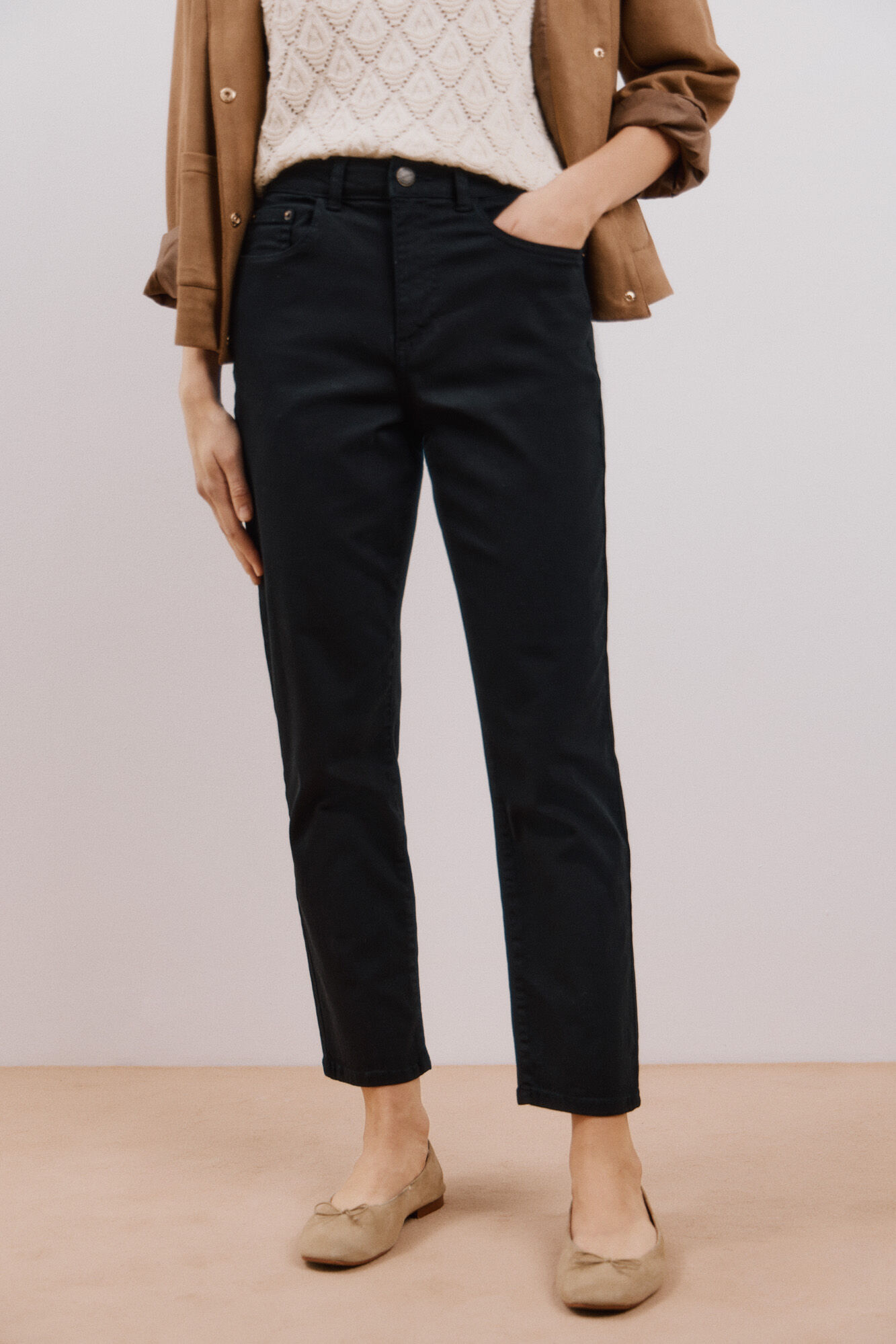 Cortefiel Jeans Mom Negro