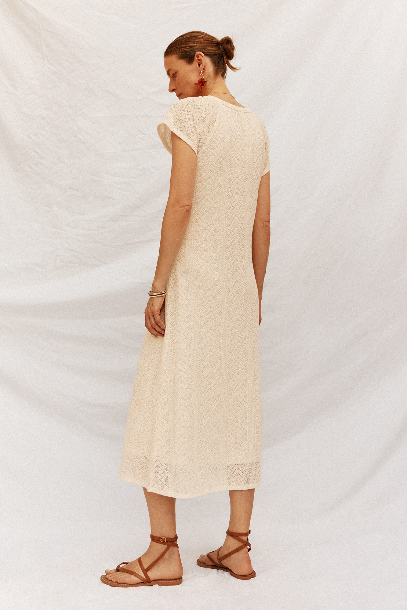 Cortefiel Vestido estructura Marfil