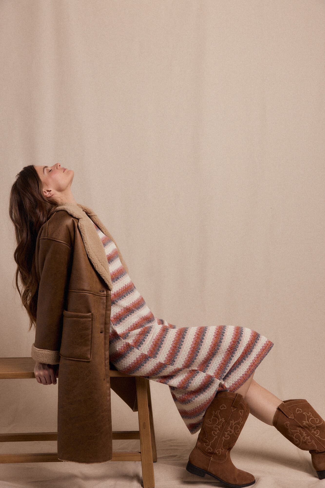 Slowlove Vestido de estructura multicolor