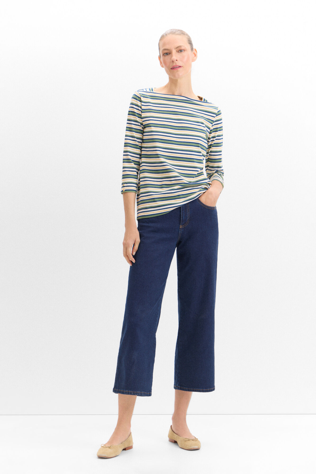 Cortefiel Jeans Palazzo Crop