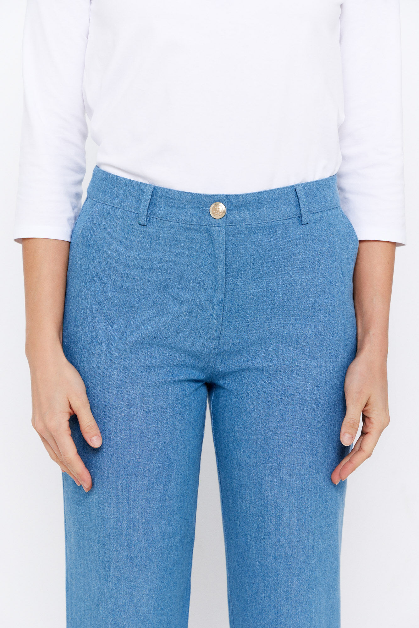 Cortefiel Pantal&oacute;n look denim Azul