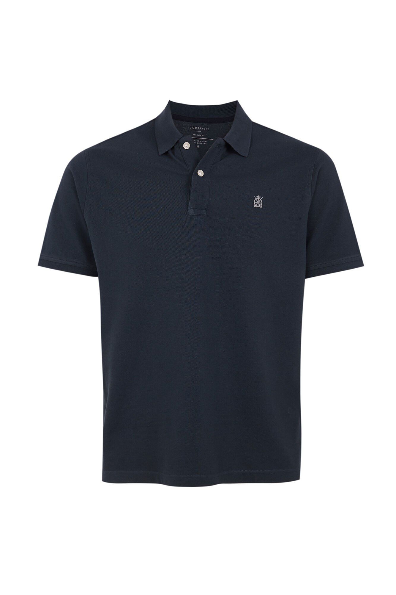 Cortefiel Polo b&aacute;sico piqu&eacute; Azul