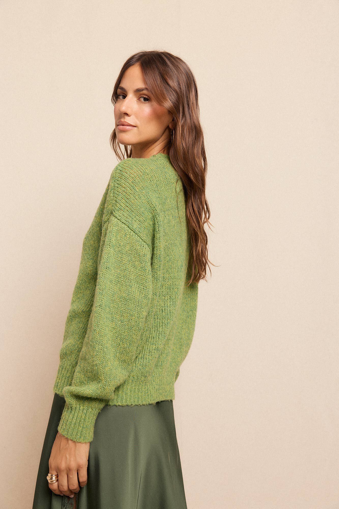 Slowlove Su&eacute;ter b&aacute;sico Verde