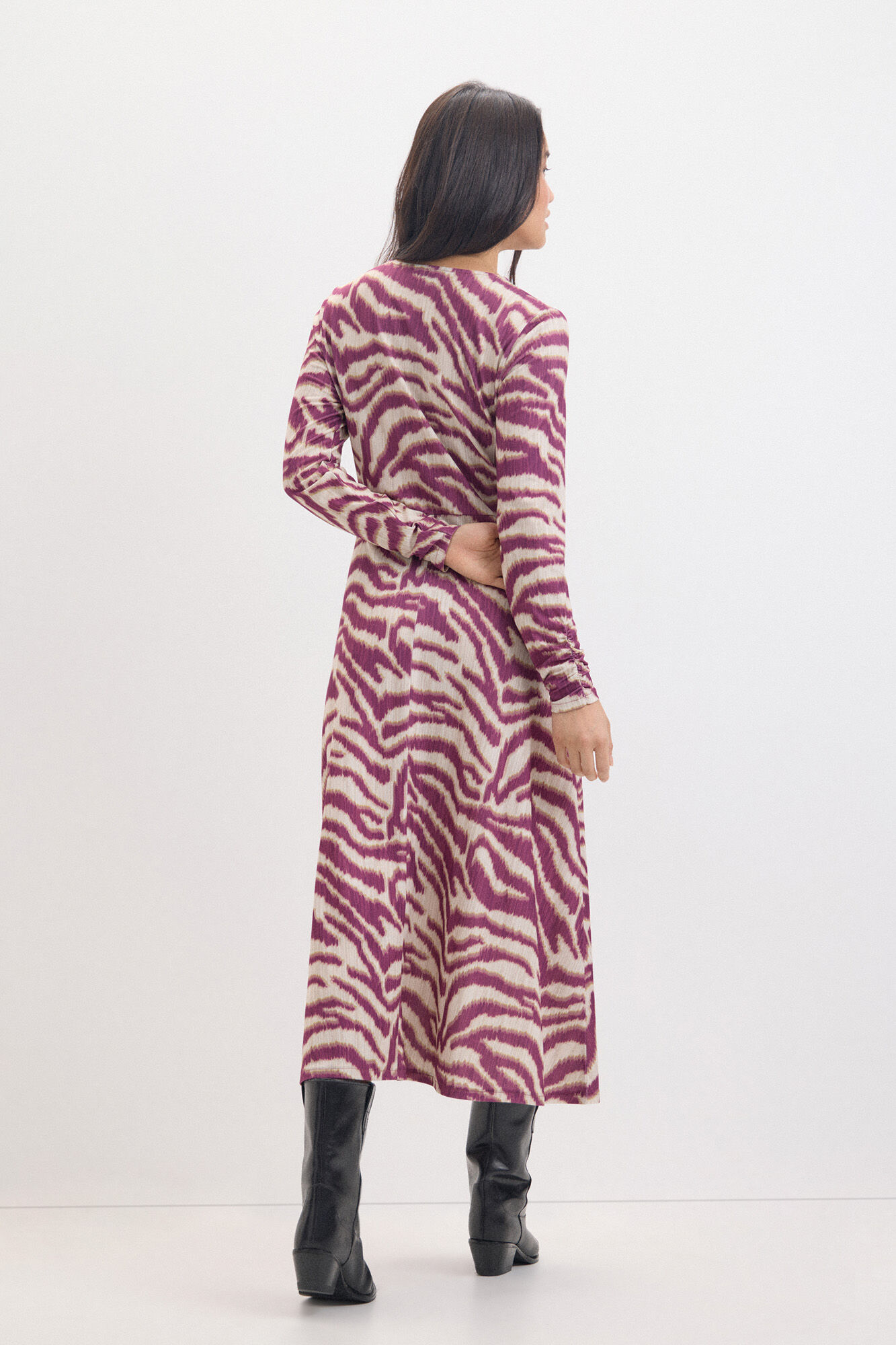 Cortefiel Vestido estampado manga murci&eacute;lago Multicolor