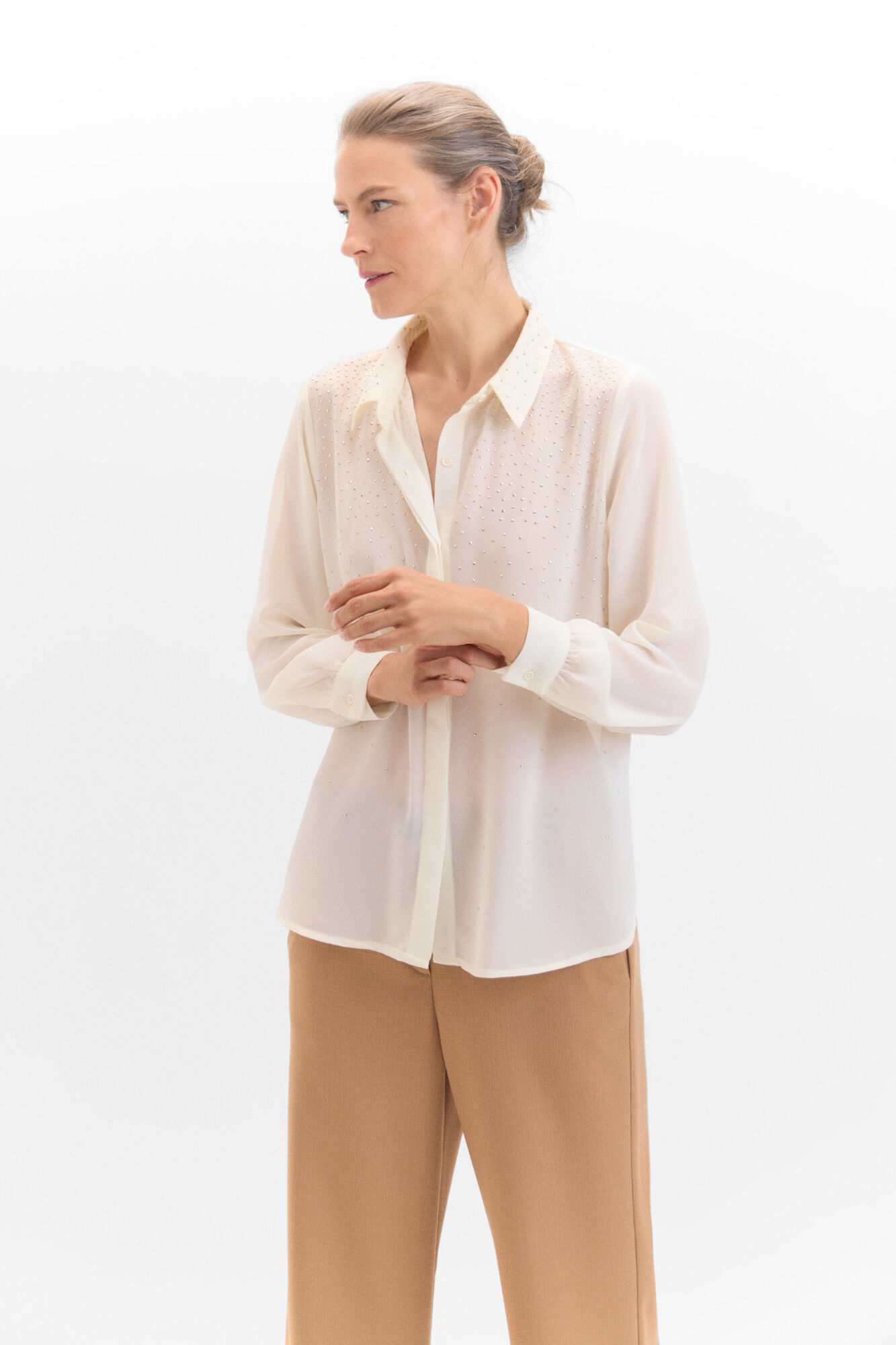 Cortefiel Camisa detalle strass