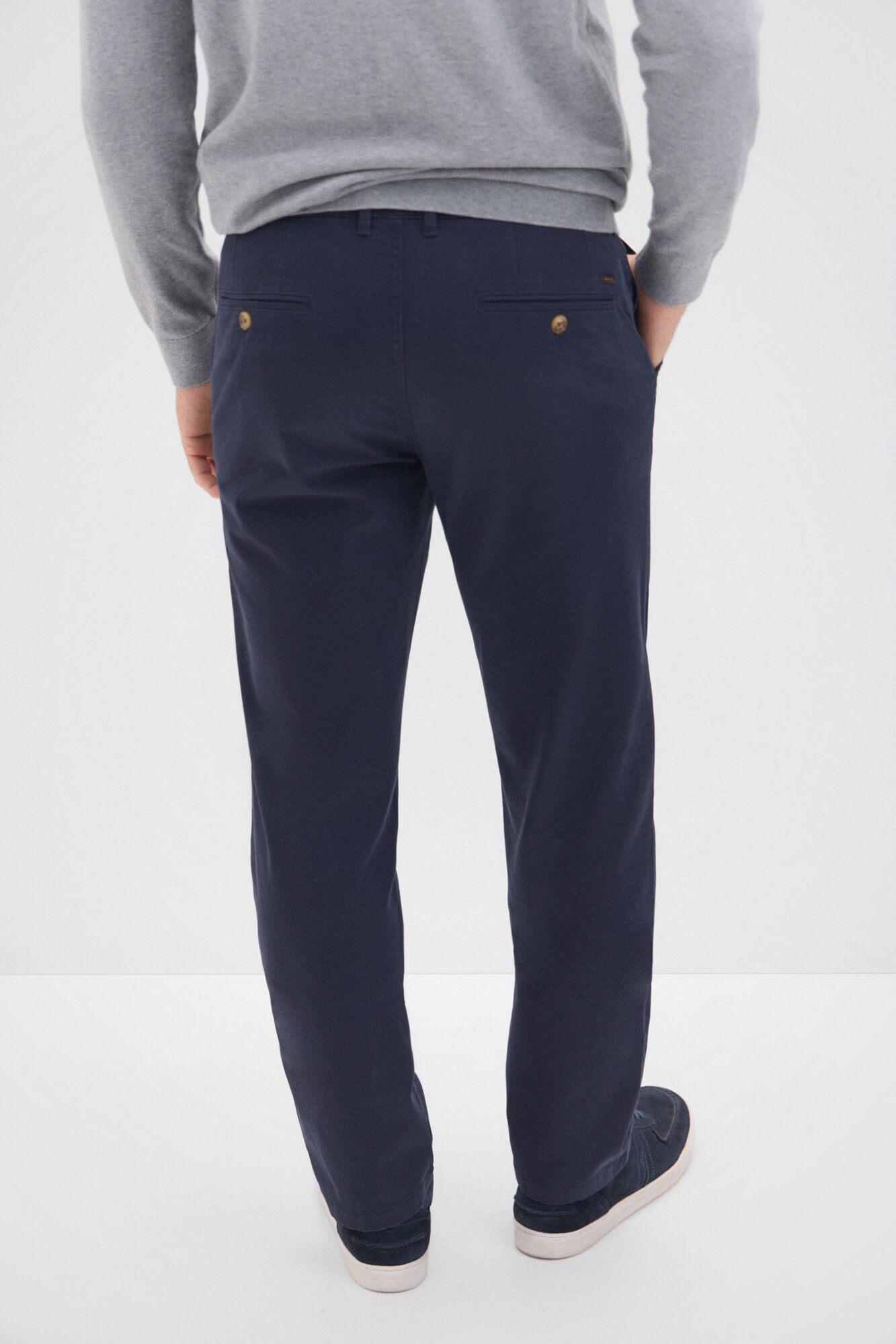 Cortefiel Pantal&oacute;n chino regular fit Azul marino